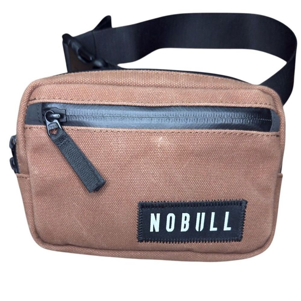 NO BULL Unisex Fanny Bag Crossbody Brown Canvas Crossfit